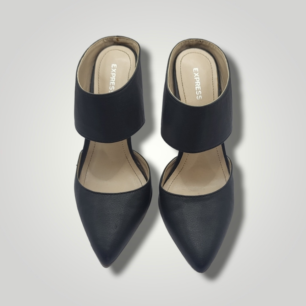 Express open back heels